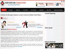 Tablet Screenshot of newventureindia.com